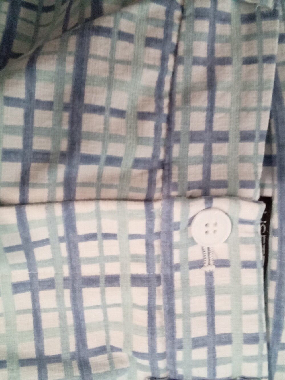 Lisette L Montreal Pastel Blue&White Grid 26" Crop Tummy Control Technology 8&10 - Picture 9 of 13